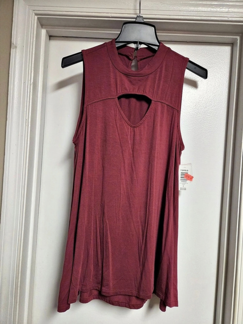 Torrid Super Soft Knits Keyhole Swing Tank Top Burgundy Torrid Size 0 (L)